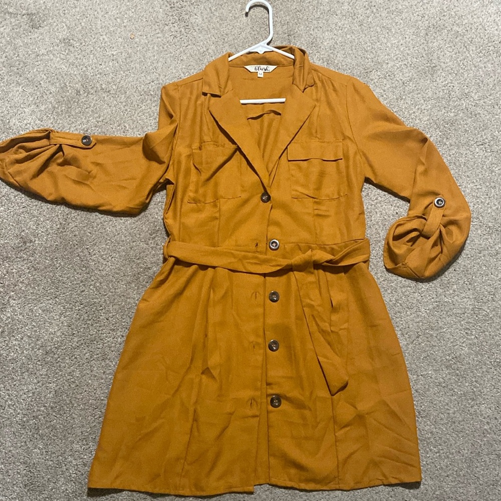 Blush Women's Long Sleeve Dress in Brown